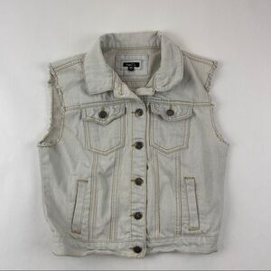 Rue 21 Jean Jacket Womens Medium Cut Off Light Wash